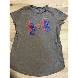 Under Armour Size YM Shirt Logo On Gray Shirt